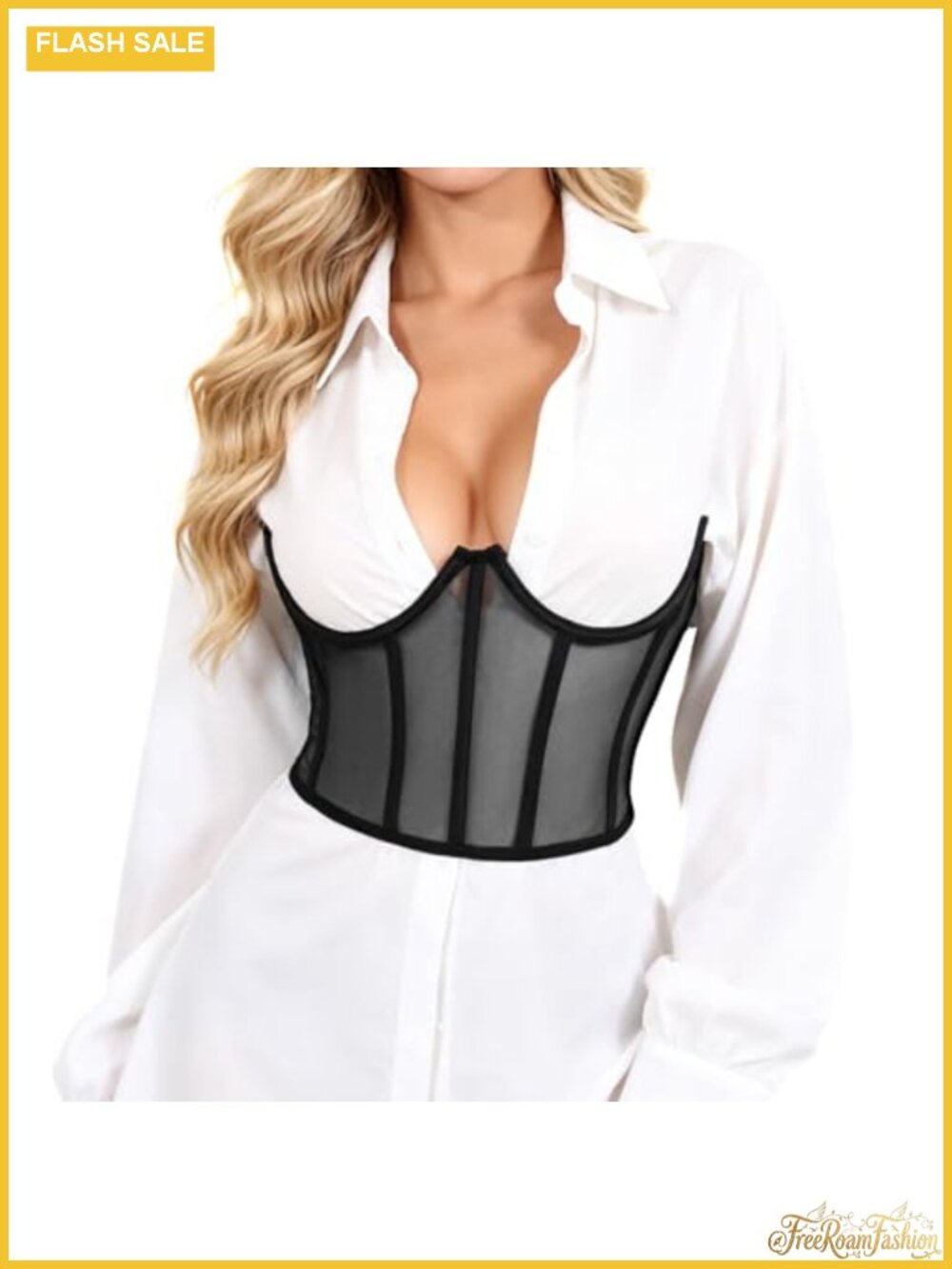 Lace-Up Wide Elastic Corset Belt PU Leather Renaissance Halloween Costume